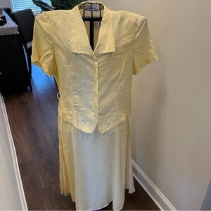 Norton McNaughton Yellow Floral Dress